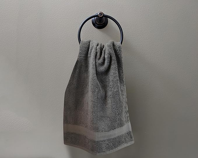 Delara 100% Organic Cotton Towels 650 GSM Plush Feather Touch Quick Dry Hand Towel, Pack of 6 GOTS Certified, Oeko-Tex Green Certified, Organic Cotton Hand Towel, 20"X30"