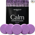 Miracle Made Lavender Aromatherapy Shower Steamers – Essential Oil Shower Bombs for Relaxation, Nasal Relief & Daily Self-Care – 15 Shower Melt Tablets