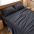 Bedsure King Size Sheets Set - 4 Pieces Soft King Sheets - Breathable & Cooling - Hotel Luxury - Easy Care Polyester Microfiber Bedding for Women, Men, Dark Grey