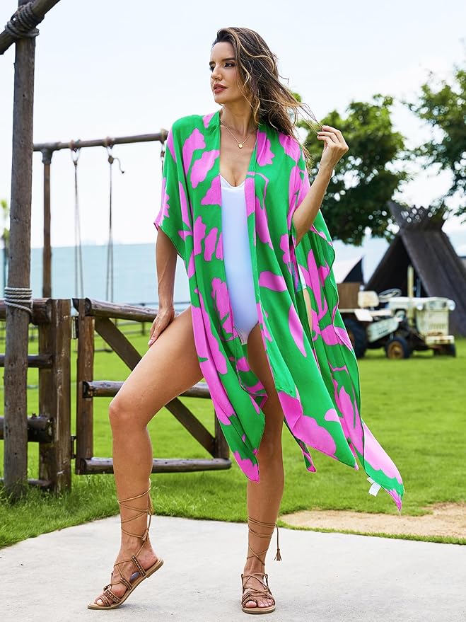 Moss Rose Women Summer Bikini Kimono Bathing Suit Cover Ups for Swimwear