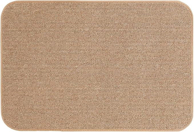 House, Home and More Skid-Resistant Carpet Indoor Area Rug Floor Mat - Pebble Beige - 2 Ft X 3 Ft - Non Slip Rubber Backing, Stain Resistant, Dog Friendly, Living Room Bedroom Kitchen Entryway