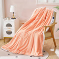 Heated Blanket 72"x84" Full Size, Dual-Sided with Soft Flannel & Sherpa Fabric, Electric Blanket with 9 Heating Levels & 2-10 Hours Auto Off, Machine Washable, Light Coral Pink