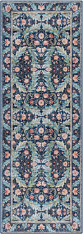 Gertmenian Indoor Boho Area Rug | Home Decor for Entryway, Bedroom, Living Room, Office, Kitchen | Non Slip, Soft, Printed Accent Rugs | Altair, Navy, 2x6 Runner, 24508
