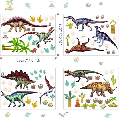 Glow in The Dark Dinosaur Wall Decals, Glowing self-Adhesive Stickers for Ceiling, Children's Room Removable Fluorescent Wall Stickers Children's Room Stickers Boys and Girls Room Decoration Gift