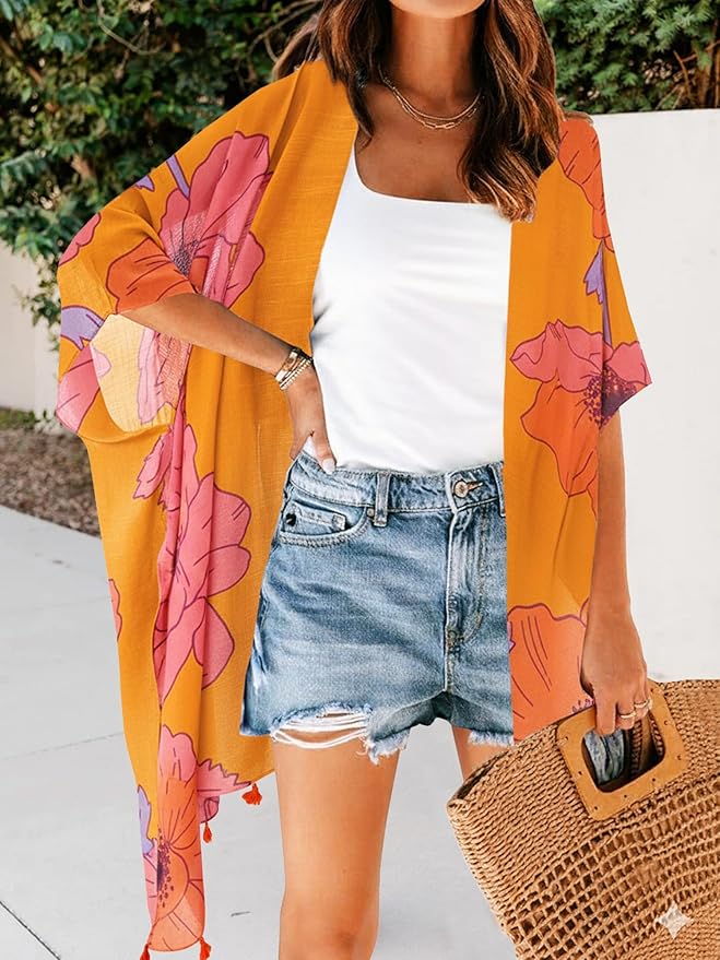 Moss Rose Women Summer Bikini Kimono Bathing Suit Cover Ups for Swimwear