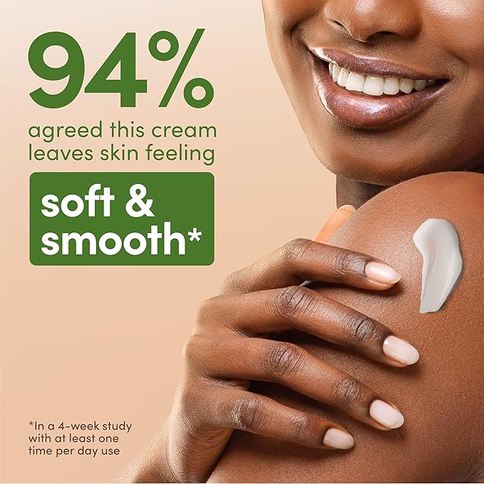 Aveeno Daily Moisturizing Cream with Prebiotic Oat & Shea Butter for Body, Face & Hands Moisturizer Cream, Hydrates Normal to Dry, Sensitive Skin, Fragrance Free, Non-Comedogenic, 20 oz