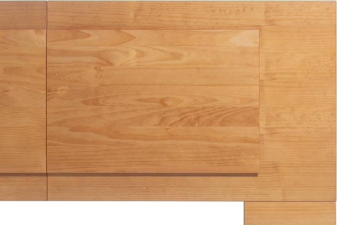memomad Bali Slim Set: Storage Platform Bed with Drawers + Flat Panel Headboard (Queen Size, Oak Brown Wood)