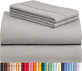 LuxClub 4 PC Full Sheet Set, Deep Pockets Wrinkle Free Cooling Bed Sheets Hotel Bedding for Women, Men, Kids & Teens, Includes 1 Fitted Sheet, 1 Flat Sheet and 2 Pillowcases-Soft Light Taupe