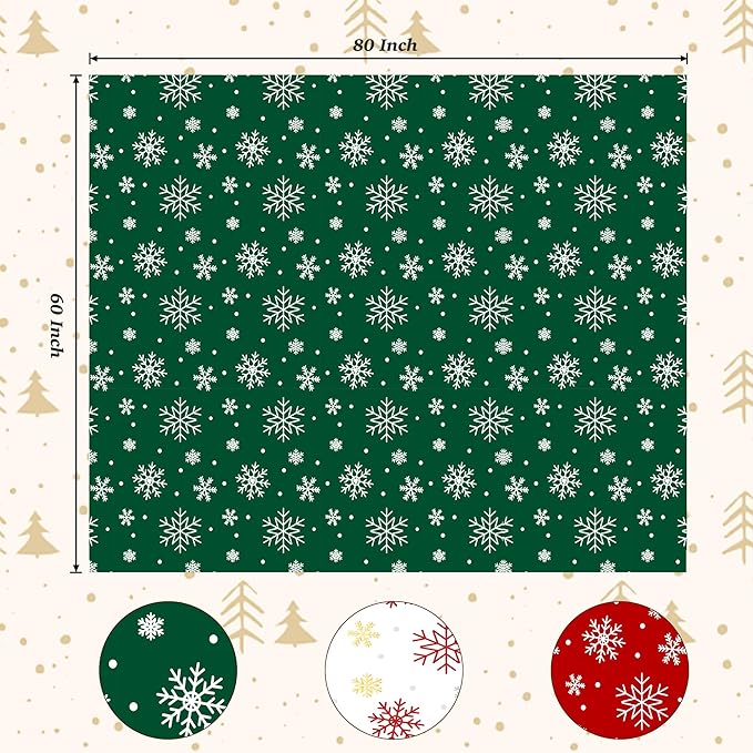 Touchat Christmas Throw Blanket, Sherpa Christmas Blankets, Fuzzy Fluffy Soft Cozy Blanket, Fleece Flannel Plush Microfiber Blanket for Couch Bed Sofa (60" X 80",Green Snowflake)
