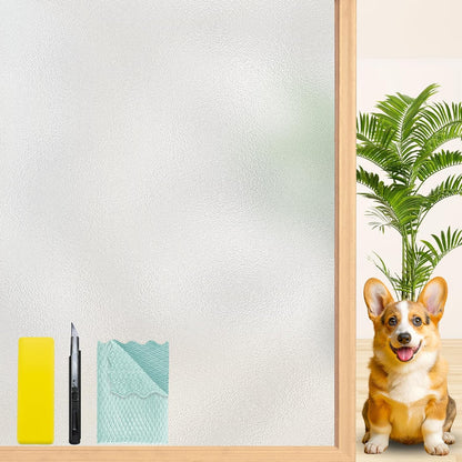 Niviy Frosted Glass Window Film 29.5 x 78.7 Inch Bathroom Window Privacy Film Static Cling Day and Night Home Shower Door Decorative Frosting Cover