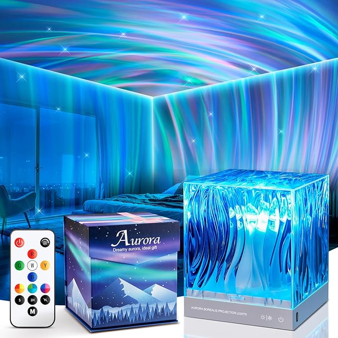 Birthday Gifts for Women Gifts for Teen Boys Girls Northern Lights Projector, 18-Color Teen Girl Gifts Trendy Stuff Valentines Day Gifts for Him, Galaxy Projector for Bedroom Cute Room Decor Aesthetic