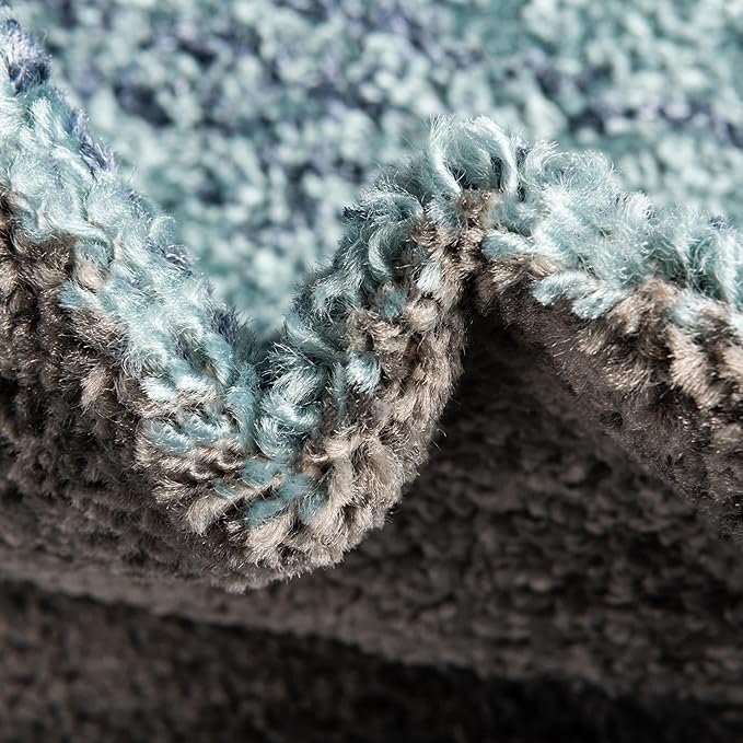 Unique Loom Autumn Collection Area Rug - Providence (7' 10" x 10' Rectangle, Blue Gray/ Light Brown)