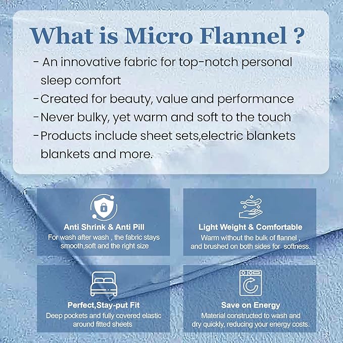 Thermee Micro Flannel King Size Blankets, Lightweight All Seasons Cozy Blanket, Throw Blankets for Home and Living Room, Comfy & Soft Blanket for Couch, Machine Wash, No Pilling - Cornflower Blue