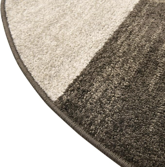 Unique Loom Autumn Collection Area Rug - Providence (3' 3" Round, Gray/ Ivory)
