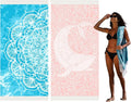 Thin Turkish Beach Towel Lightweight Quick Dry Absorbent Cotton Bathroom Bath Pool Swim Towels Extra Large Oversized Sand Free Beach Accessories Essentials Cloud Gifts for Adult