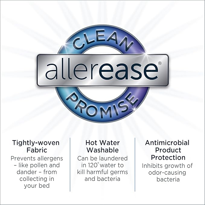AllerEase Platinum Zip-Off Top Waterproof Mattress Protector Full Size 360 Degree Zipper Allergen Barrier Temperature Balancing Luxurious Plush Top Separately Machine Washable Mattress Cover (White)