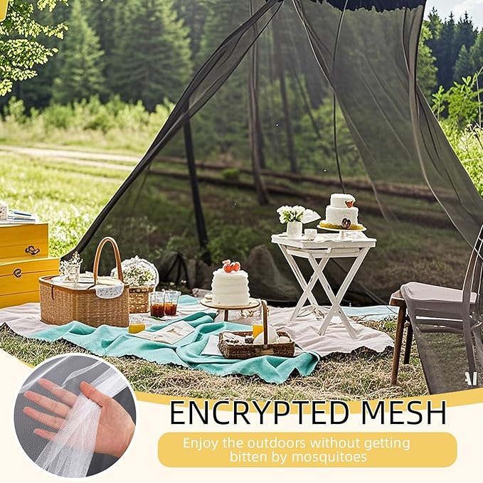 4 Corners Mosquito Net for Mosquiteros para Camas Bed Canopies Netting Bed Drapes Rectangular Mosquito Mesh for Camping Home Outdoor Travel(Black,L79 X W47 X H59 Inch,1 Opening)
