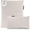 BADESOFA® Luxury Bath Pillow Set 2-Piece – Large Back Pillow & Foot Pillow for Tub – Spa-Grade Comfort for Head, Neck, Back & Feet – Quick Drying Bathtub Cushion Set in Ivory Pearl