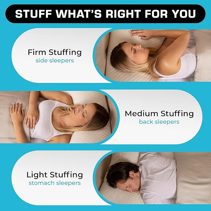 Xtreme Comforts 2-Pack Pillows for Sleeping Made in The USA Sleep Adjustable King Memory Foam Pillow for Side, Back & Stomach Sleepers w/Removable Cooling Zipper Cover