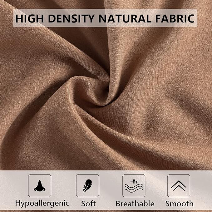 ELNIDO QUEEN Body Pillow with Pillowcase - Soft Long Bed Pillow for Adults - Breathable Full Body Pillow Insert for Sleeping, 20x54inches - Brown