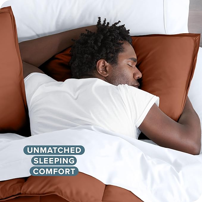 Bare Home Bedding Duvet Cover King Size - Premium 1800 Super Soft Collection - Lightweight, Cooling - Soft Breathable Bedding Duvet Cover (King, Terracotta)