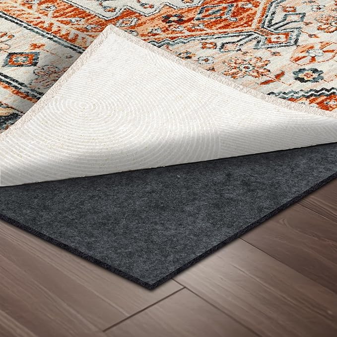 100% Waterproof Rug pad, 8x10 ft Area Rug Non-Slip Rug Pads, Carpet Pads for All Floors and finishes, Felt pad for Hardwood Floors, Keep Carpets in Place Soft and Secure