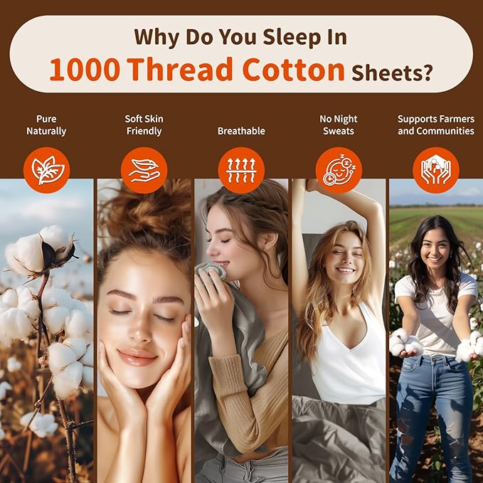 LBRO2M 1000 Thread Count Sheets 100% Egyptian Cotton Bedding Set Floral Queen Size Sheets 16 Inches Deep Pocket Bedding 4 Piece Sets (Queen, Blue Bird)