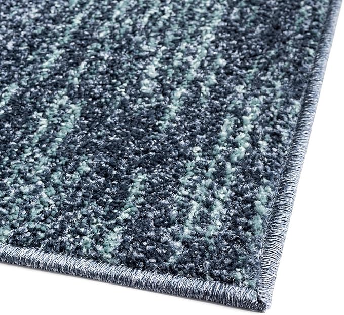 Unique Loom Autumn Collection Area Rug - Providence (7' 10" x 10' Rectangle, Blue Gray/ Light Brown)