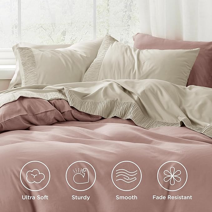 Bedsure King Size Sheets Set - 4 Pieces Soft King Sheets - Breathable & Cooling - Hotel Luxury - Easy Care Polyester Microfiber Bedding for Women, Men, Linen