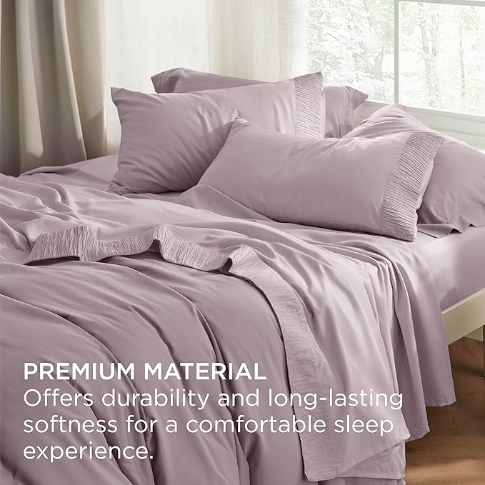 Bedsure Twin XL Sheet Sets Dorm Bedding - 3 Pieces Soft Extra Long Twin Sheets, Hotel Luxury, Easy Care Microfiber for Women, Men, Pink Mocha