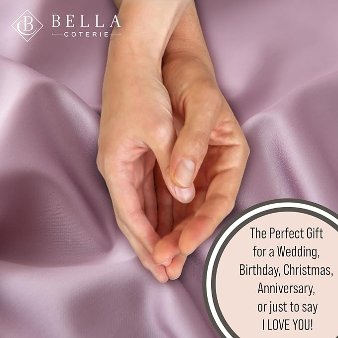 Bella Coterie Luxury Bamboo Viscose Twin Size Sheet Set | 100% Organically Grown | Ultra Soft | Cooling for Hot Sleepers | 18" Deep Pocket [Lilac]
