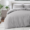 Bare Home Bedding Duvet Cover Twin/Twin Extra Long Size - Premium 1800 Super Soft - Lightweight, Cooling Duvet Cover - Soft Breathable Bedding (Twin/Twin XL, Light Grey)
