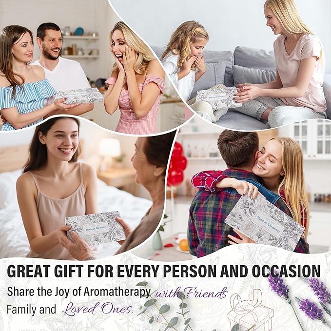 docolor Shower Steamers Aromatherapy 12 Pack Gifts for Women Mother Day Gift Mom Men, Birthday Gifts for Her Stress Relief Home Spa, Lavender Natural Essential Oil Self Care Relaxation Shower Bombs