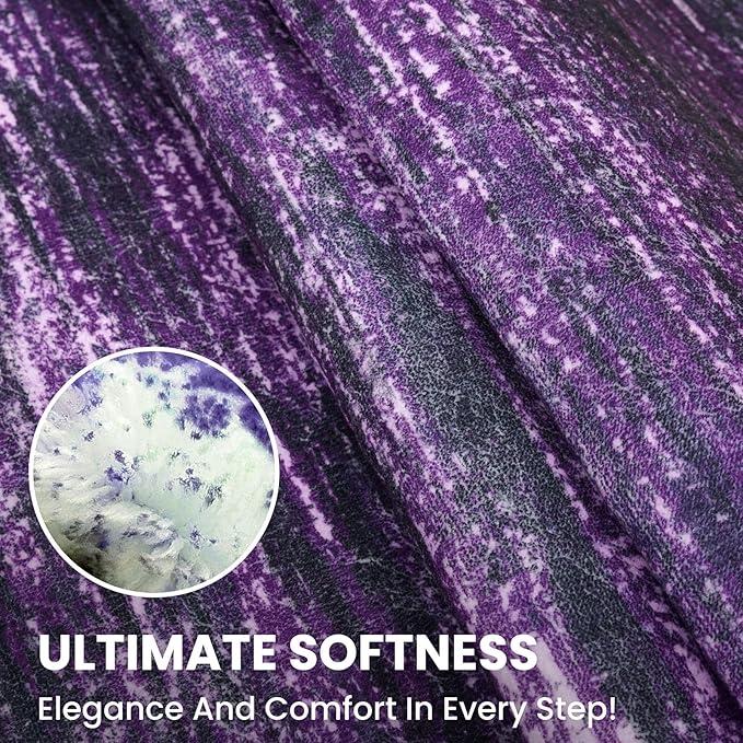 2x5 Modern Abstract Runner Rug for Hallways, Purple White Super Soft Hallway Decor Kitchen Rugs with Non-Slip, Non-Shedding Washable Rug for Hallways Entryway Bedroom Indoor