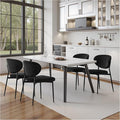 Black Dining Room Chairs Set of 6 Velvet 58D Memory Foam Upholstered Dining Chairs with Ergonomic Back & Swivel Leveling Feet Modern Armrest Kitchen Chairs for Restaurant/Dining Table/Vanity