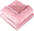 Bare Home Weighted Blanket King Size 25lb (80" x 87") for Adults - Minky Fleece - Premium Heavy Blanket Nontoxic Glass Beads (Light Pink, 80"x87")