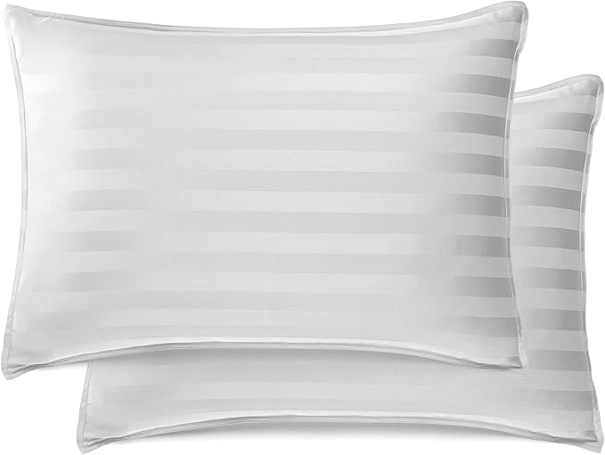 Pure Bamboo Twin Sheets, Genuine 100% Organic Viscose Derived from Bamboo Bed Sheet Set, Luxuriously Soft & Cooling, Double Stitching, 2 Year Quality Promise (Twin, Jacquard White)