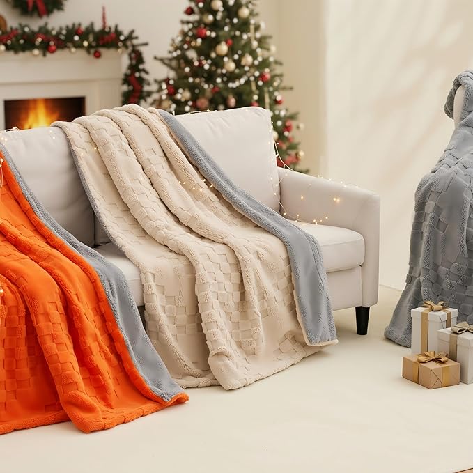 Heated Blanket 50x60 Inch Electric Blanket Throw Blanket with 6 Heat Settings and 1-4H Auto Off Timer, Machine Washable Soft Flannel Fleece for Couches, Beds Office (Beige)