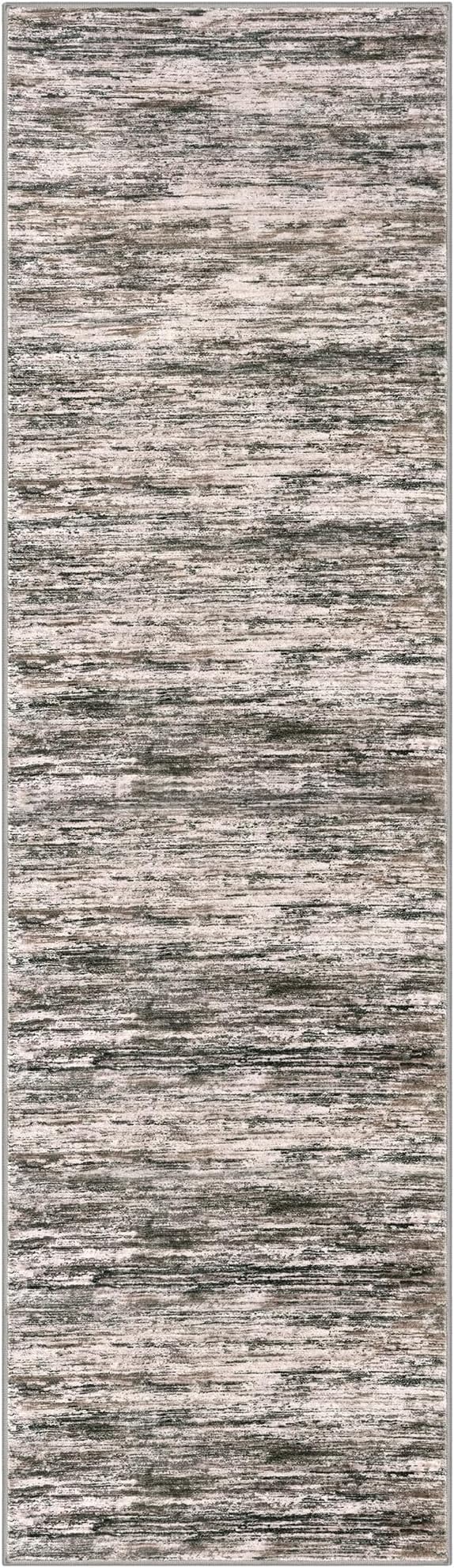 2x7 Modern Abstract Runner Rug for Hallways, Brown Green Black White Super Soft Hallway Decor Kitchen Rugs with Non-Slip, Non-Shedding Washable Rug for Hallways Entryway Bedroom Indoor