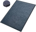Front Door Mat,4'x5'Indoor Outdoor Door Mat,Heavy Duty Durable Welcome,Commercial Floor Mats Inside Outside Entrance, Waterproof All-Season, All-Weather Non Slip Backing Doormat for Entryway,Dark Gray