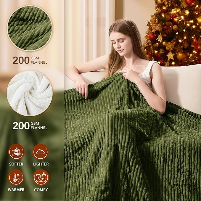 Homemate Electric Heated Blanket Queen Size - 84"x90" Heating Blanket Queen Size Dual Control 1/2/4/6/8 Hours Auto-Off 10 Heat Level Over-Heat Protection Soft Flannel Sherpa ETL Certification