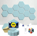 Self-Adhesive Acoustic Panels [390 lbs/yd³ Ultra-High Density], 2nd Generation Sound Absorbing Panel, Professional Level Sound Panel, Polyester Soundproof Foam [Size L, Light Sky Blue]