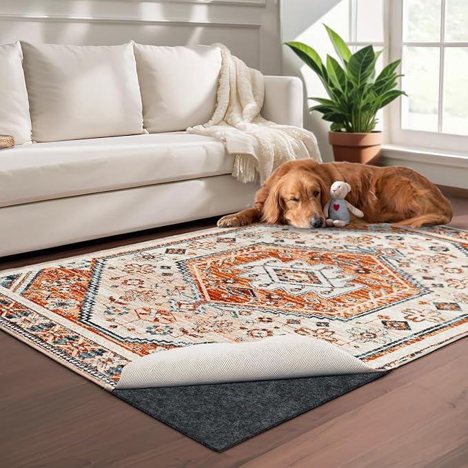 100% Waterproof Rug pad, 2x8 ft Area Rug Non-Slip Rug Pads, Carpet Pads for All Floors and finishes, Felt pad for Hardwood Floors, Keep Carpets in Place Soft and Secure