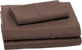 Amazon Basics Lightweight Super Soft Easy Care Microfiber 3-Piece Bed Sheet Set with 14-Inch Deep Pockets, Twin XL, Solid, Chocolate