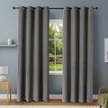 Amazon Basics 100% Blackout Curtains with Grommets, 2 Panels, 52 x 96 Inches, Black