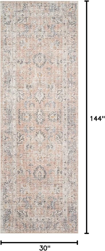 Loloi Skye Collection SKY-01 Blush/Grey 2'-6" x 12'-0" Runner Rug