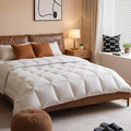 Fluffy White Goose Down Comforter Oversized King, All Season Luxury Down Duvet Insert, Hotel Bedding Comforters, Oeko Certified, 480 Thread Count, High Fill Power -128x90 Inches