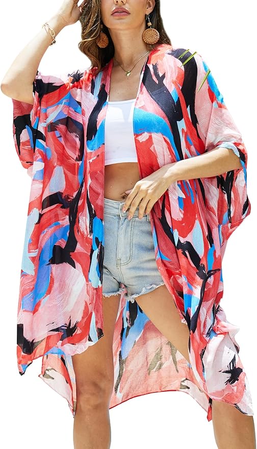 Moss Rose Women Summer Bikini Kimono Bathing Suit Cover Ups for Swimwear