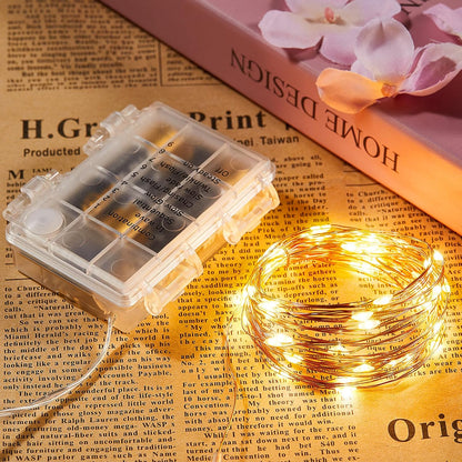 1 Pack 32.8 Ft. Battery Operated Outdoor String Lights with Remote & Timer, LED Warm White Fairy Lights, Waterproof Twinkle Lights for Bedroom, Dorm, Mason Jar, Wedding, Party, Christmas