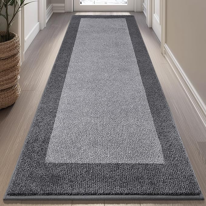 Machine Washable Kitchen Rug 32" x 72", Non Slip Indoor Door Rug, Absorbent Entrance Runner Rug for Bedroom, Hallway, Bathroom, Floor (Roll Packing)